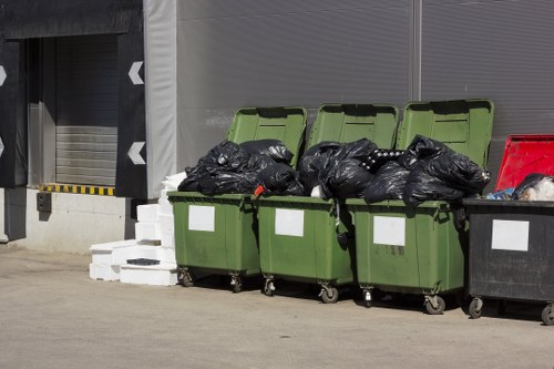 Recycling process in a Canarywharf waste facility